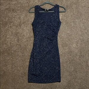 Windsor Navy Sparkle Mini Dress